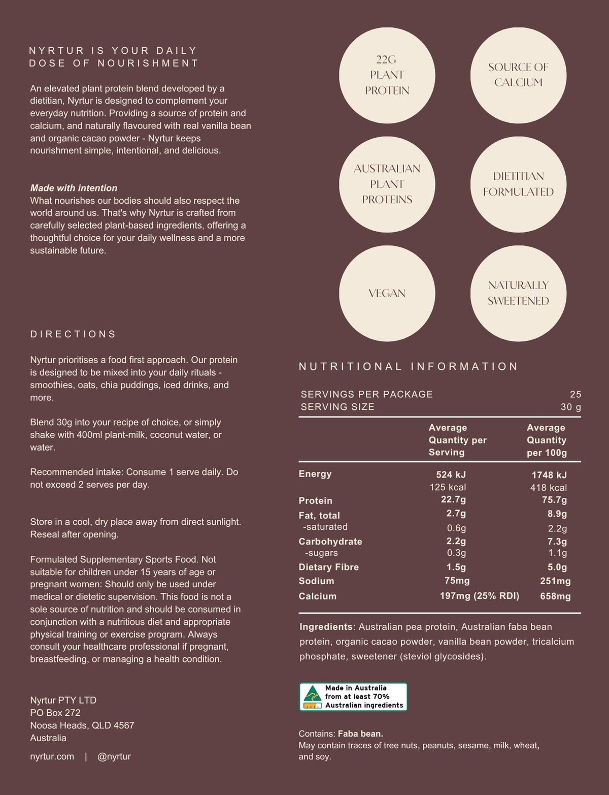 Nutrition Information
