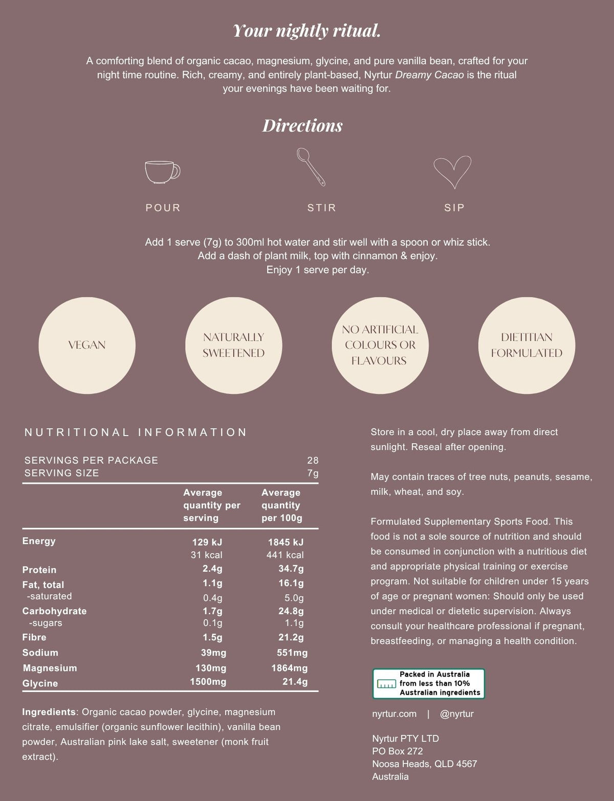Nutrition Information